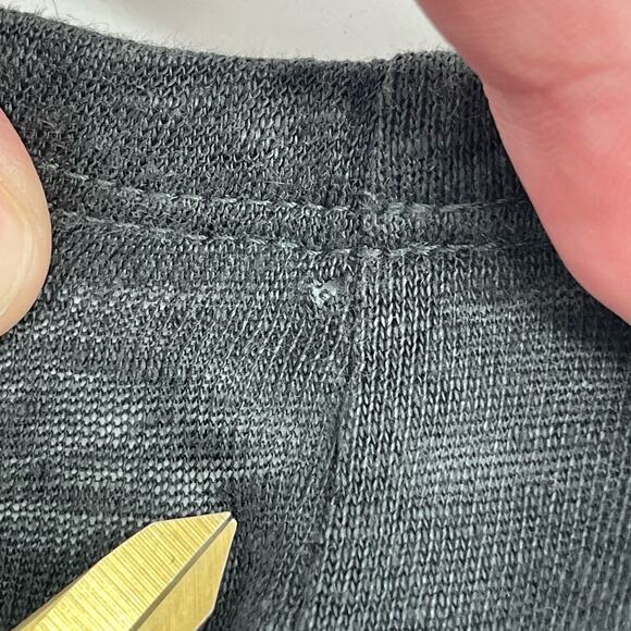 EILEEN FISHER Size Petite Large Skirt Gray Grey 100% Linen Stretch Waist Light - Picture 4 of 8